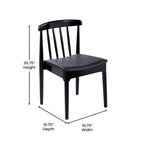 Silla de comedor Spindle Back marrón/negra, asiento de vinilo, capacidad para 1 persona, 226 kg de capacidad
