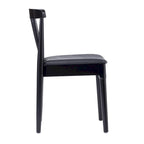 Silla de comedor Spindle Back marrón/negra, asiento de vinilo, capacidad para 1 persona, 226 kg de capacidad