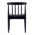 Silla de comedor Spindle Back marrón/negra, asiento de vinilo, capacidad para 1 persona, 226 kg de capacidad