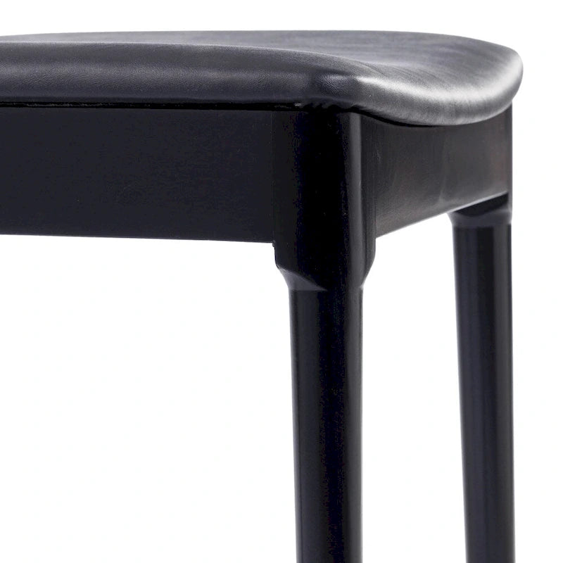 Silla de comedor Spindle Back marrón/negra, asiento de vinilo, capacidad para 1 persona, 226 kg de capacidad
