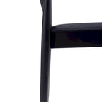 Silla de comedor Spindle Back marrón/negra, asiento de vinilo, capacidad para 1 persona, 226 kg de capacidad