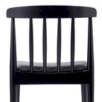 Silla de comedor Spindle Back marrón/negra, asiento de vinilo, capacidad para 1 persona, 226 kg de capacidad