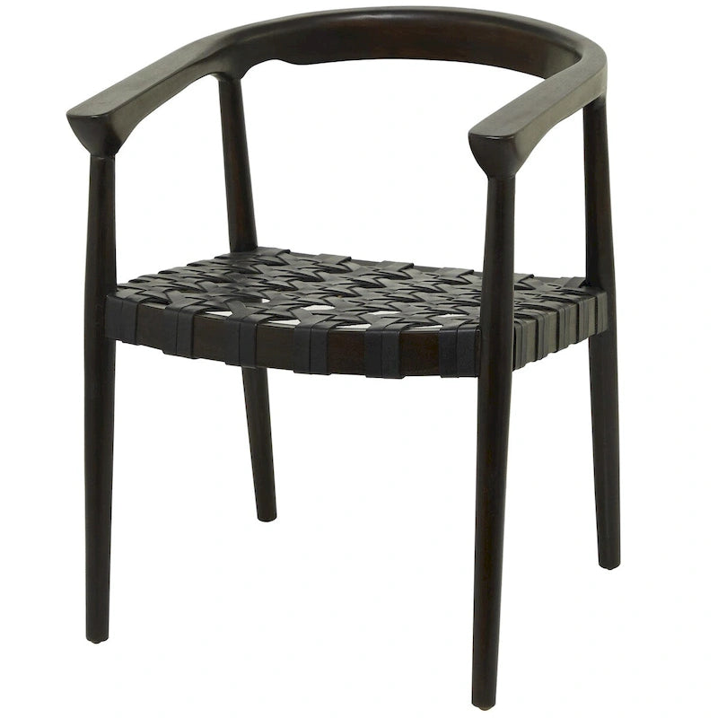 Sillón acentuado tejido color marrón oscuro/marrón con brazos, 1 asiento