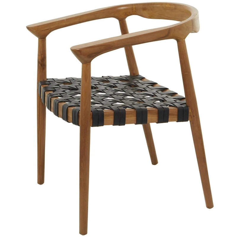 Sillón acentuado tejido color marrón oscuro/marrón con brazos, 1 asiento