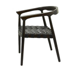 Sillón acentuado tejido color marrón oscuro/marrón con brazos, 1 asiento