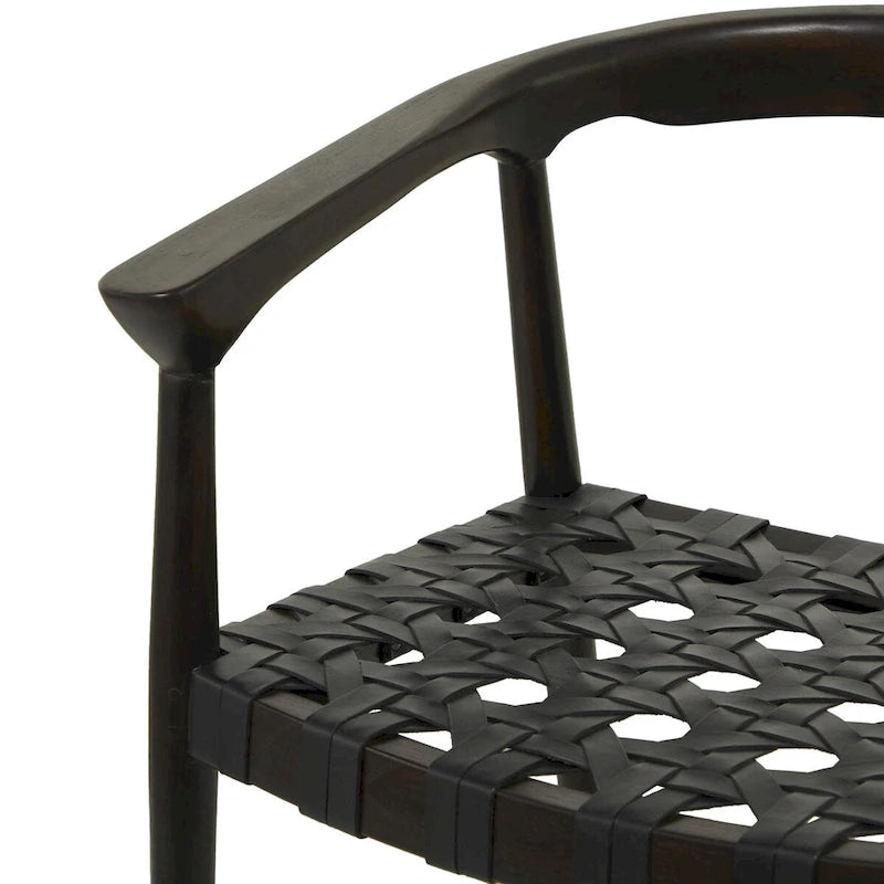 Sillón acentuado tejido color marrón oscuro/marrón con brazos, 1 asiento