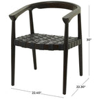 Sillón acentuado tejido color marrón oscuro/marrón con brazos, 1 asiento