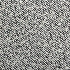 Juego de comedor redondo blanco/gris, base de caballete, sillas de boucle, 5 plazas