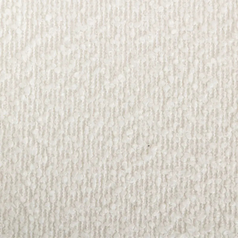 Juego de comedor redondo blanco/gris, base de caballete, sillas de boucle, 5 plazas